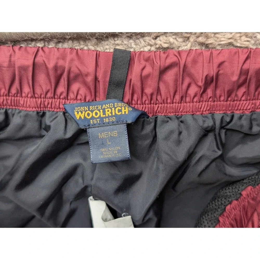 Vintage Woolrich Colorblock Windbreaker Set – Maroon‎ & Black Large Gorpcore